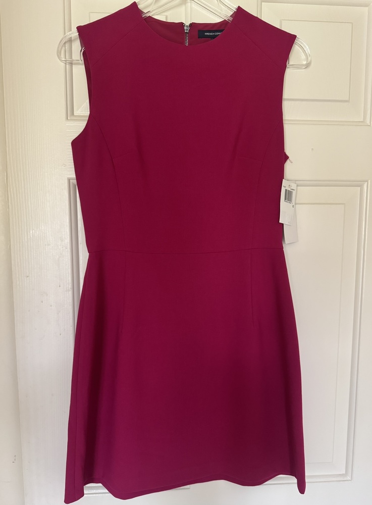 French Connection Fitflare Dress - Size 6 - Cherry Color